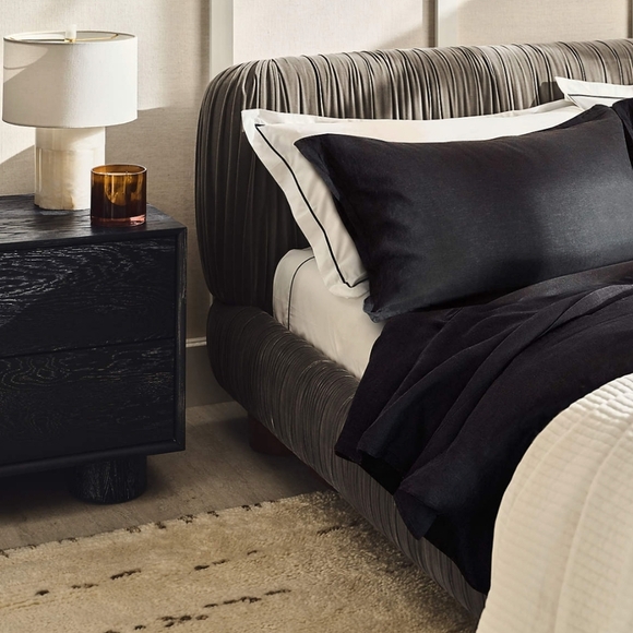 ❤️B2G1 FREE Exclusive EUROPEAN FLAX™Certified Linen Black Full/Queen Duvet Cover - Picture 3 of 11